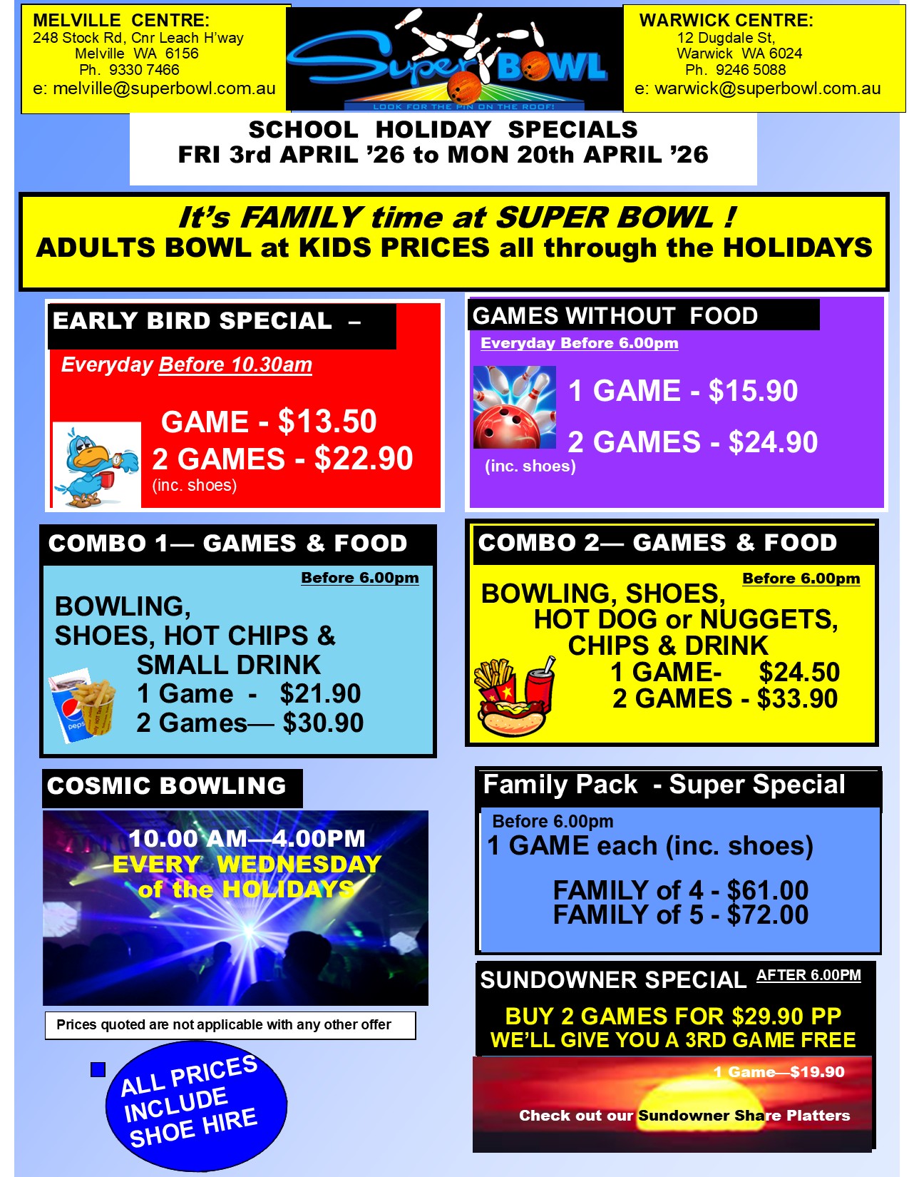 Super Bowl Easter School Holiday Deals Apr 2026